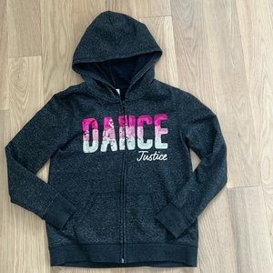 Justice dance hoodie size 10